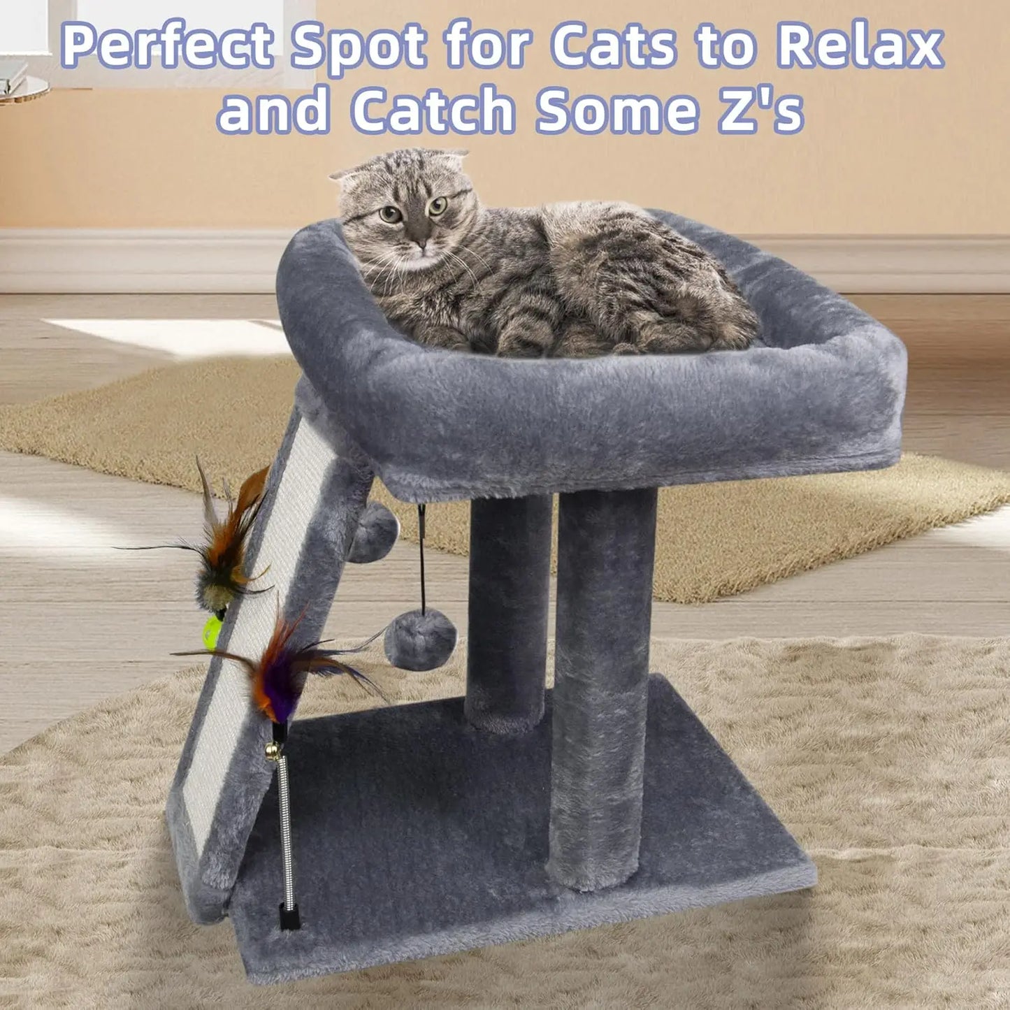 Cat Tree Tower With Scratching Post Indoor Activity Center