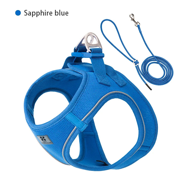 Adjustable Reflective Dog Harness Leash Set For Pets