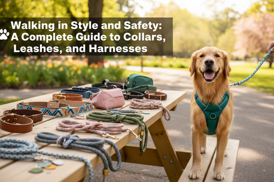 Walking in Style and Safety: A Complete Guide to Collars, Leashes, and Harnesses