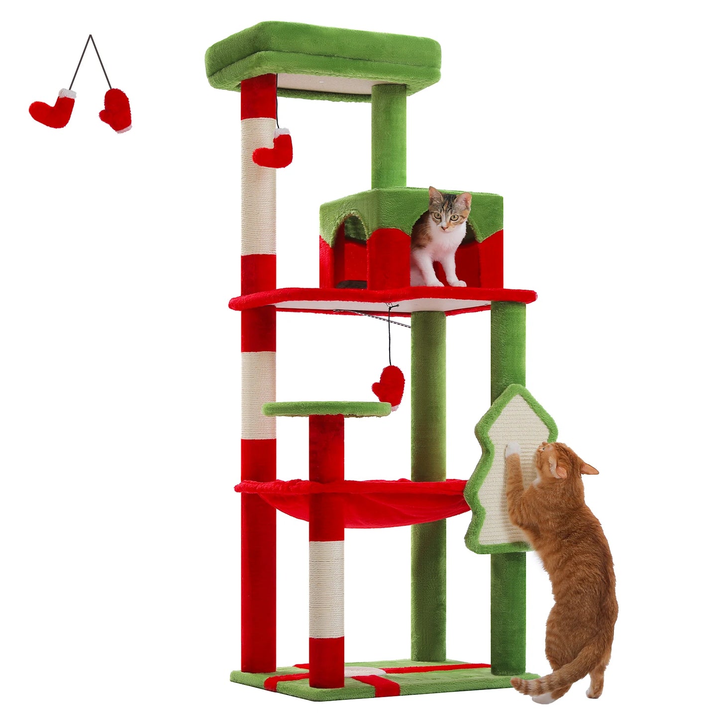 PAWZ Road Cat Tree Indoor 5-Level Tower With Scratching Posts