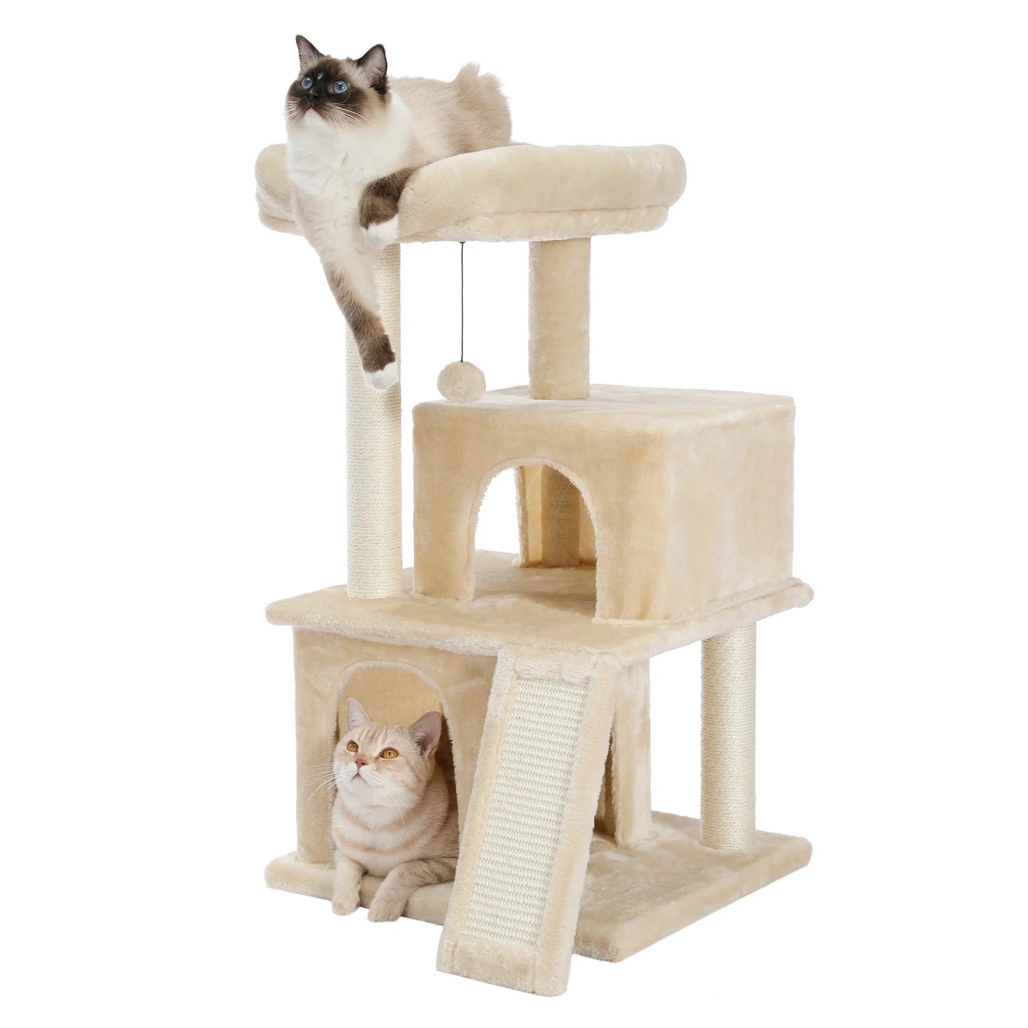 PAWZ Road Cat Tree Multilevel Tower With Double Condos Perch