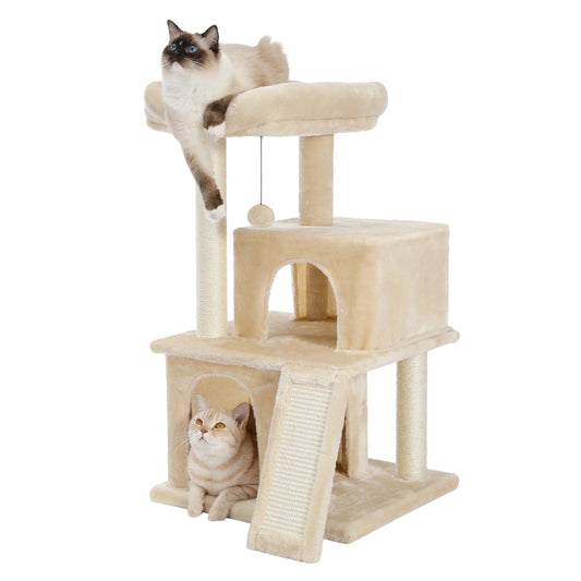 PAWZ Road Cat Tree Multilevel Tower With Double Condos Perch