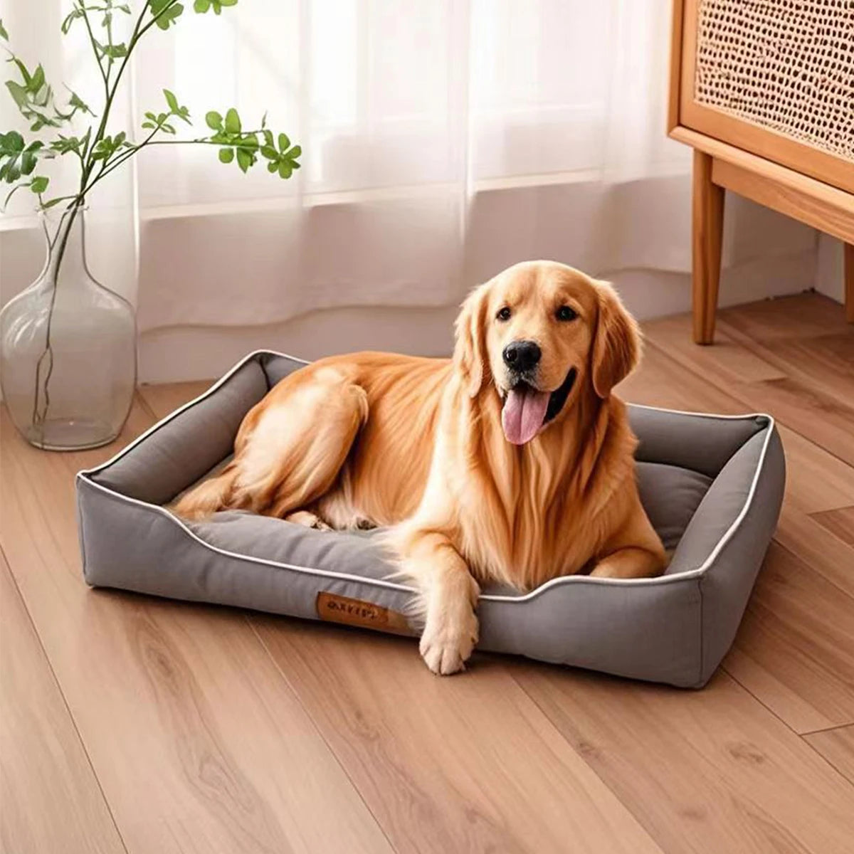NONECN Four Season Square Dog Bed For Large Dogs Waterproof