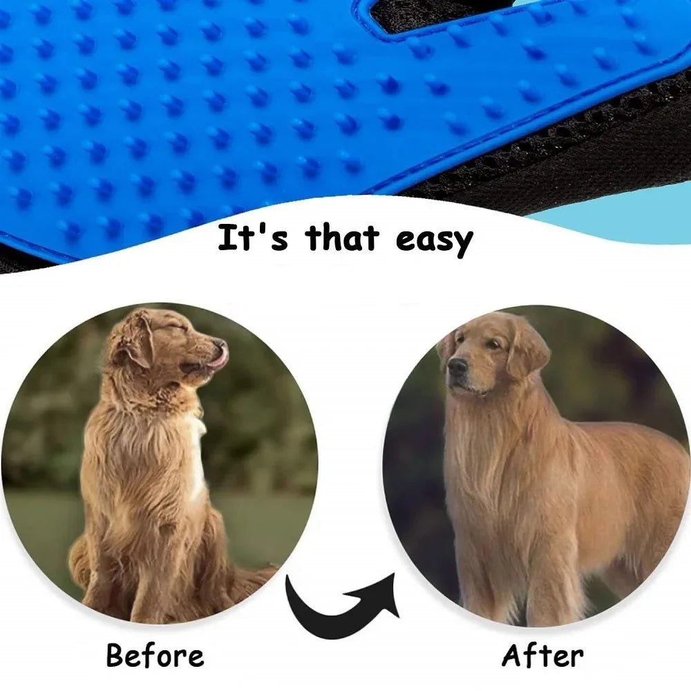 Silicone Pet Bath Grooming Glove Brush For Cat Dog Massage