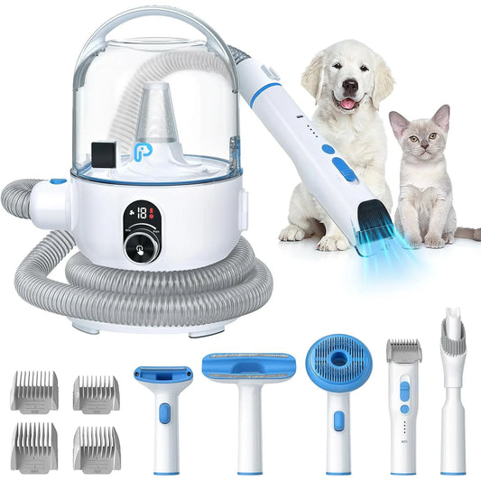 HiMISS Pet Grooming Kit With Quiet Vacuum And 5 Tools