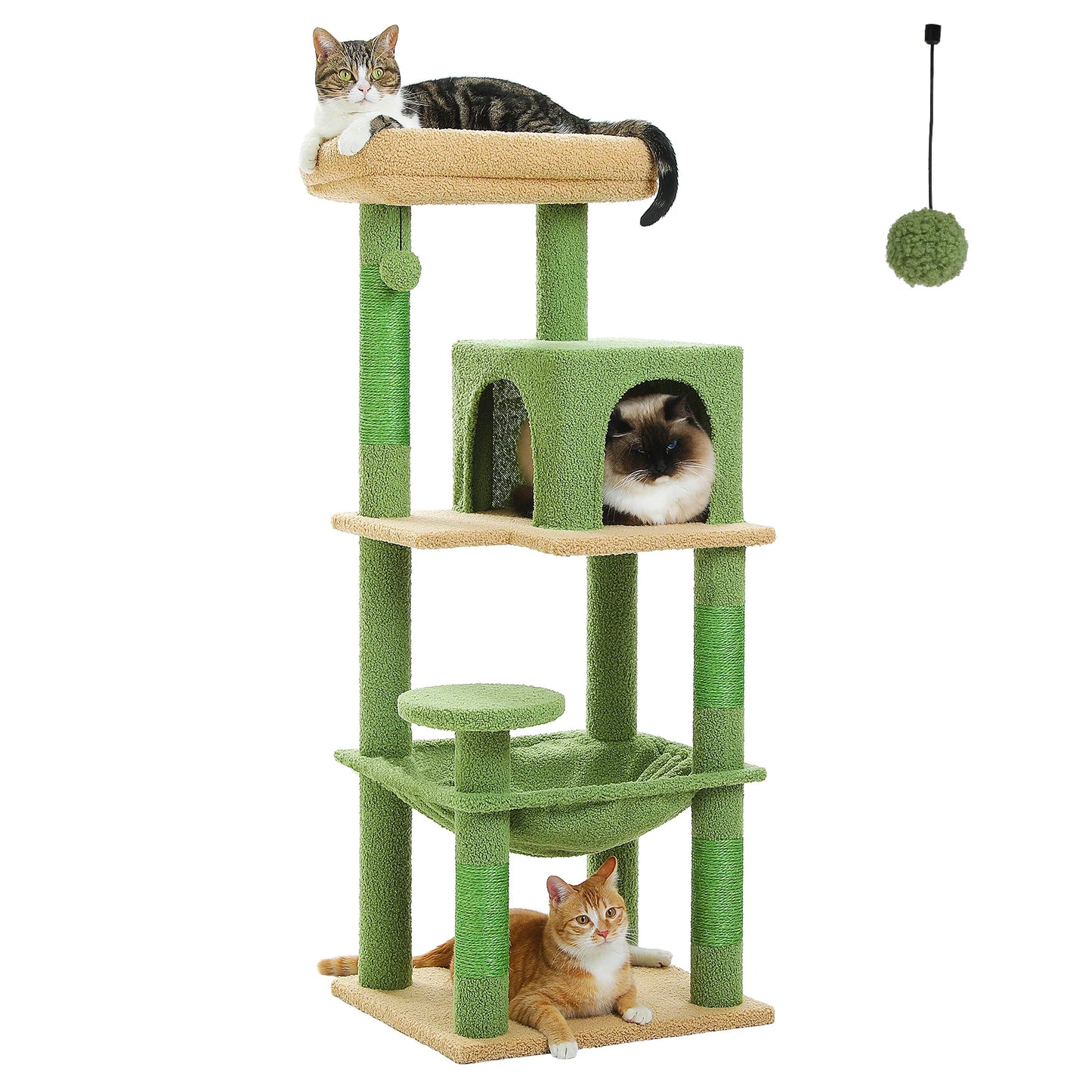 PETEPELACN Cat Tree Indoor Five Level Tower With Metal Frame