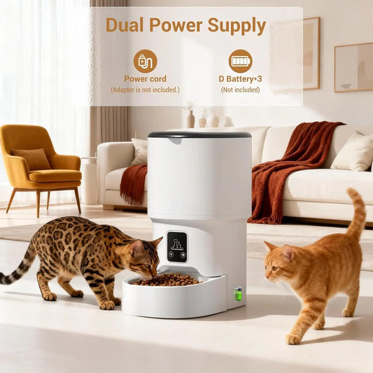 HiMISS Programmable Automatic Pet Feeder for Small Dogs and Cats