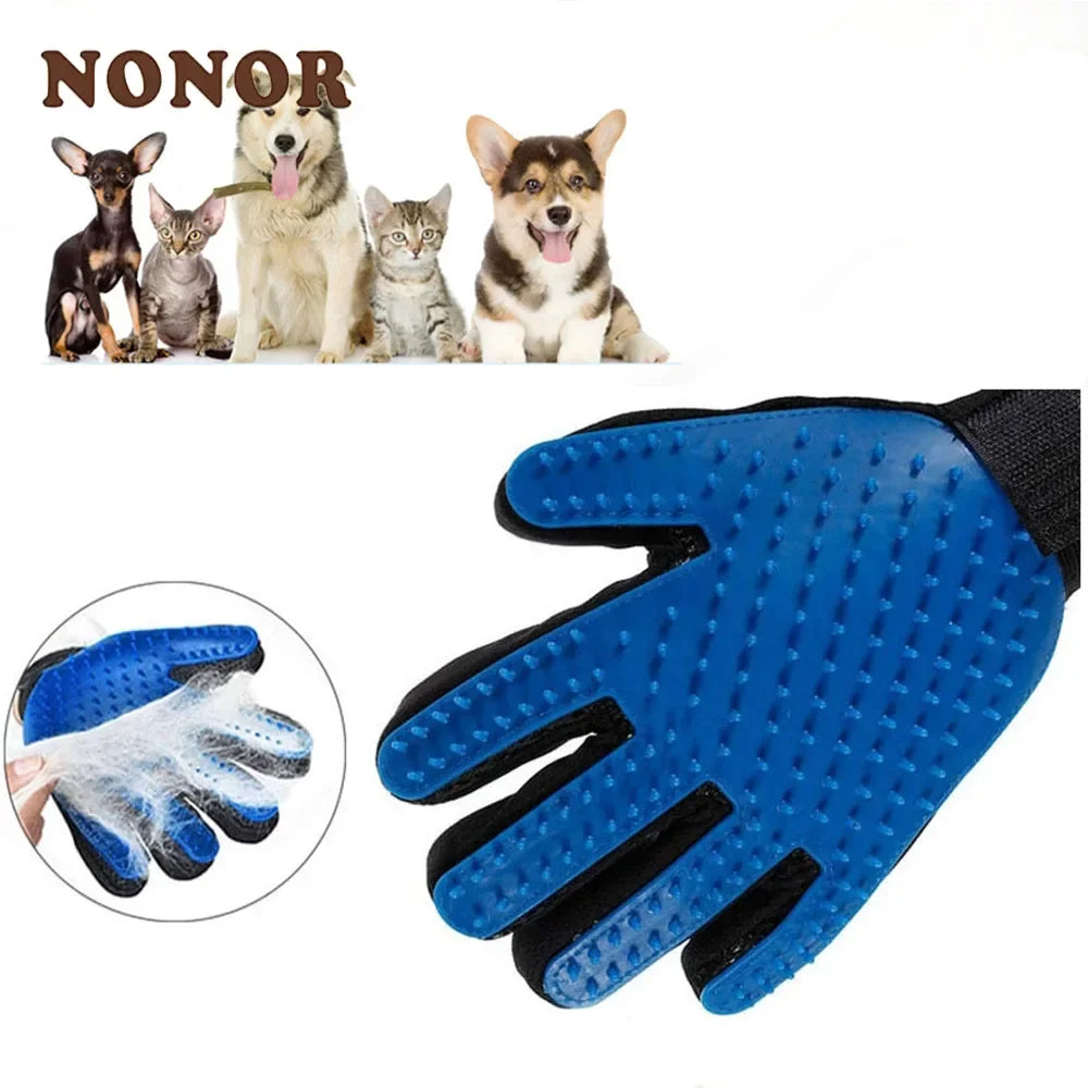 Silicone Pet Bath Grooming Glove Brush For Cat Dog Massage
