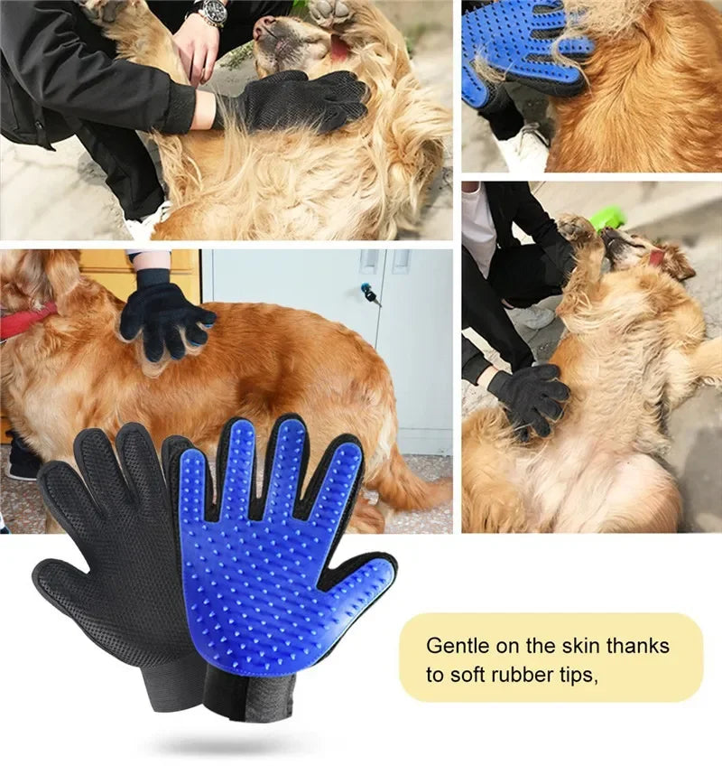Silicone Pet Bath Grooming Glove Brush For Cat Dog Massage