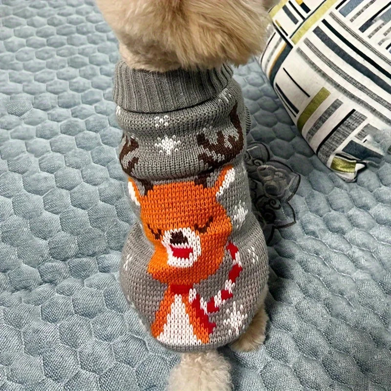 Christmas Style Knitted Wool Pet Sweater for Dogs and Cats