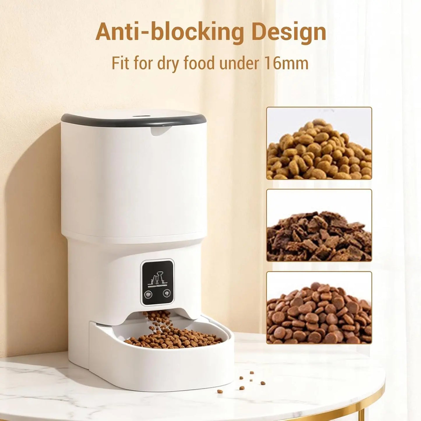 HiMISS Programmable Automatic Pet Feeder for Small Dogs and Cats