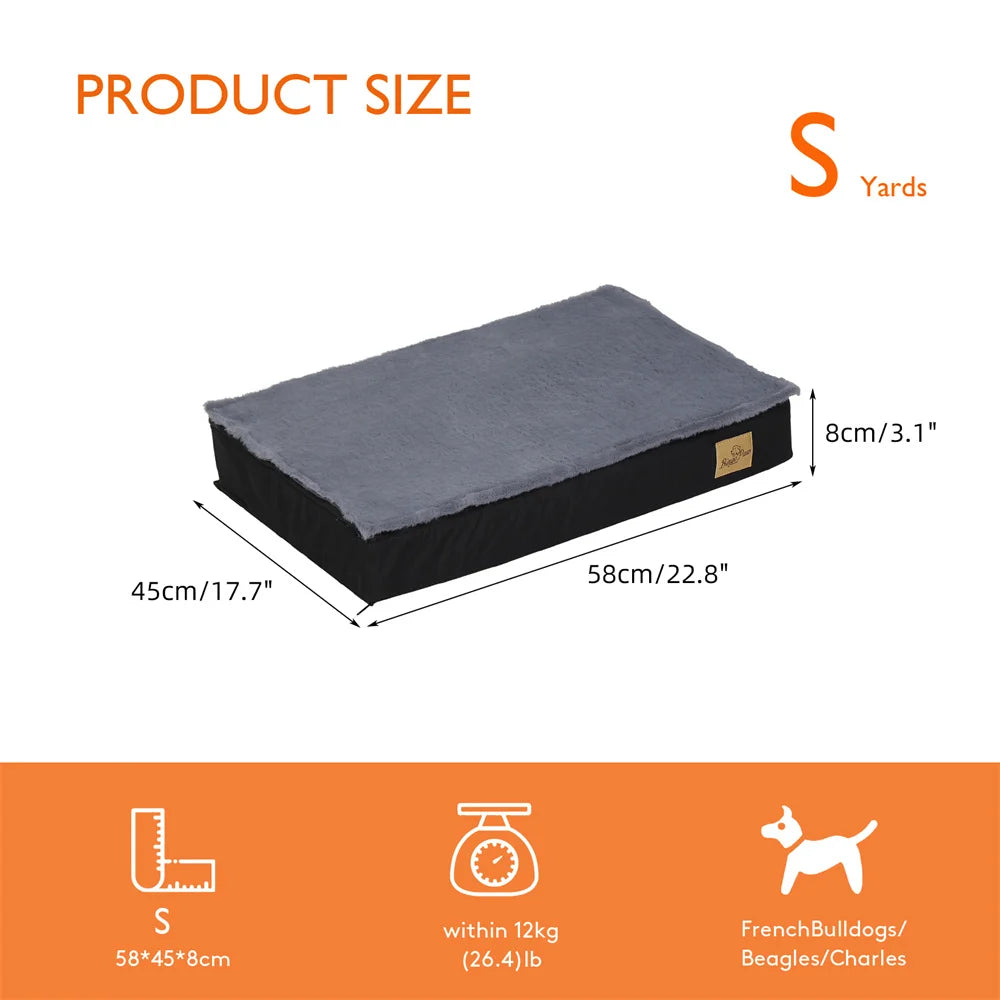 Borwart Orthopaedic Waterproof Dog Bed Removable Cover 2 In 1