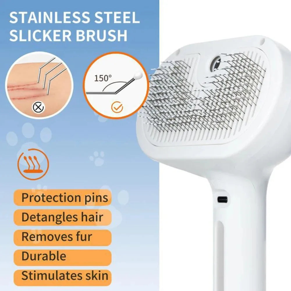 KYJG Steam Massage Dog Comb for Grooming and Shedding
