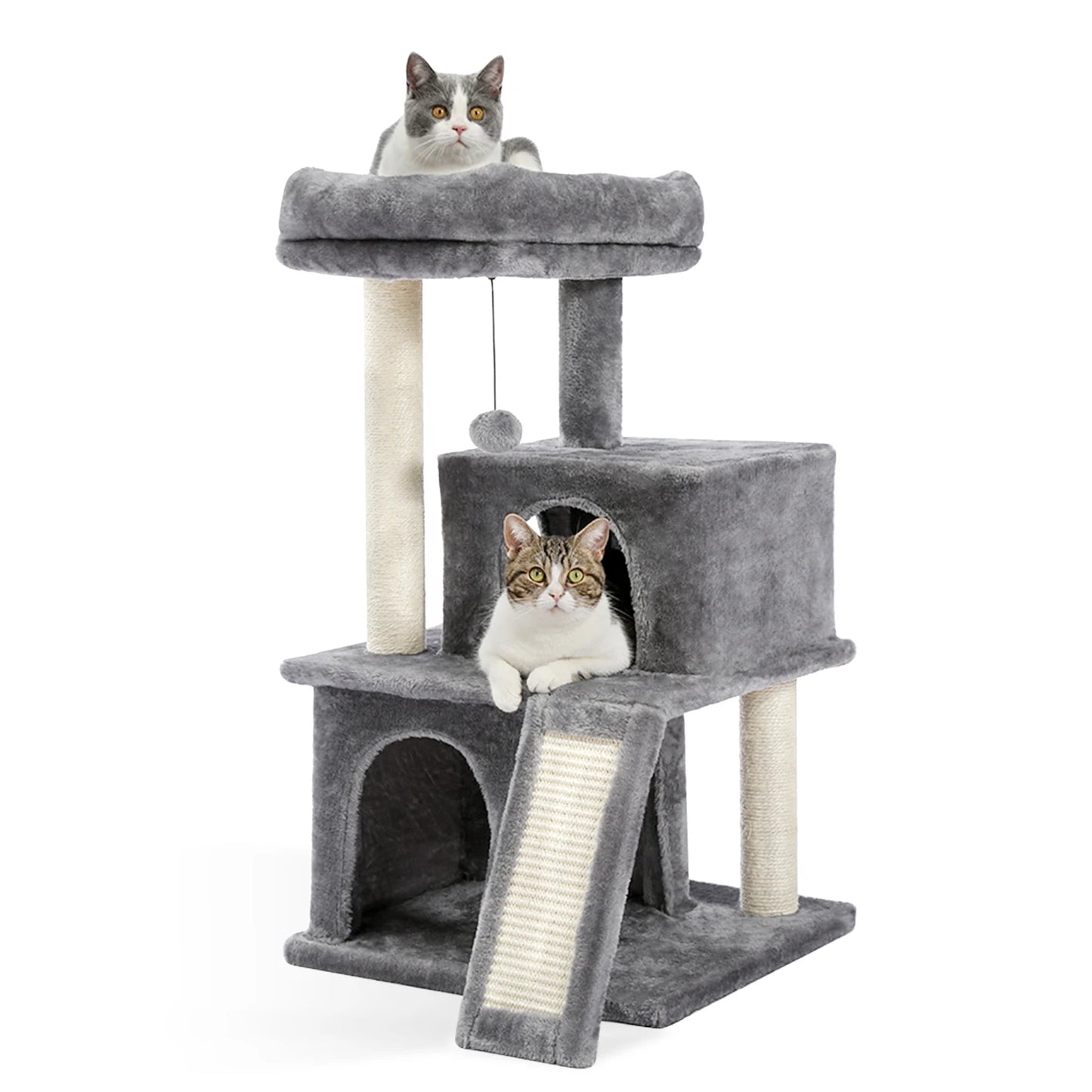 PAWZ Road Cat Tree Multilevel Tower With Double Condos Perch