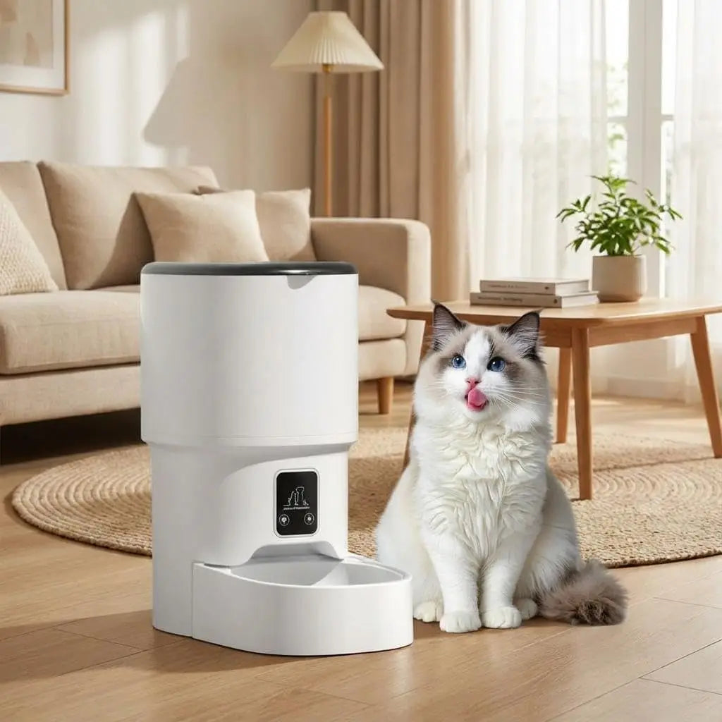 HiMISS Programmable Automatic Pet Feeder for Small Dogs and Cats