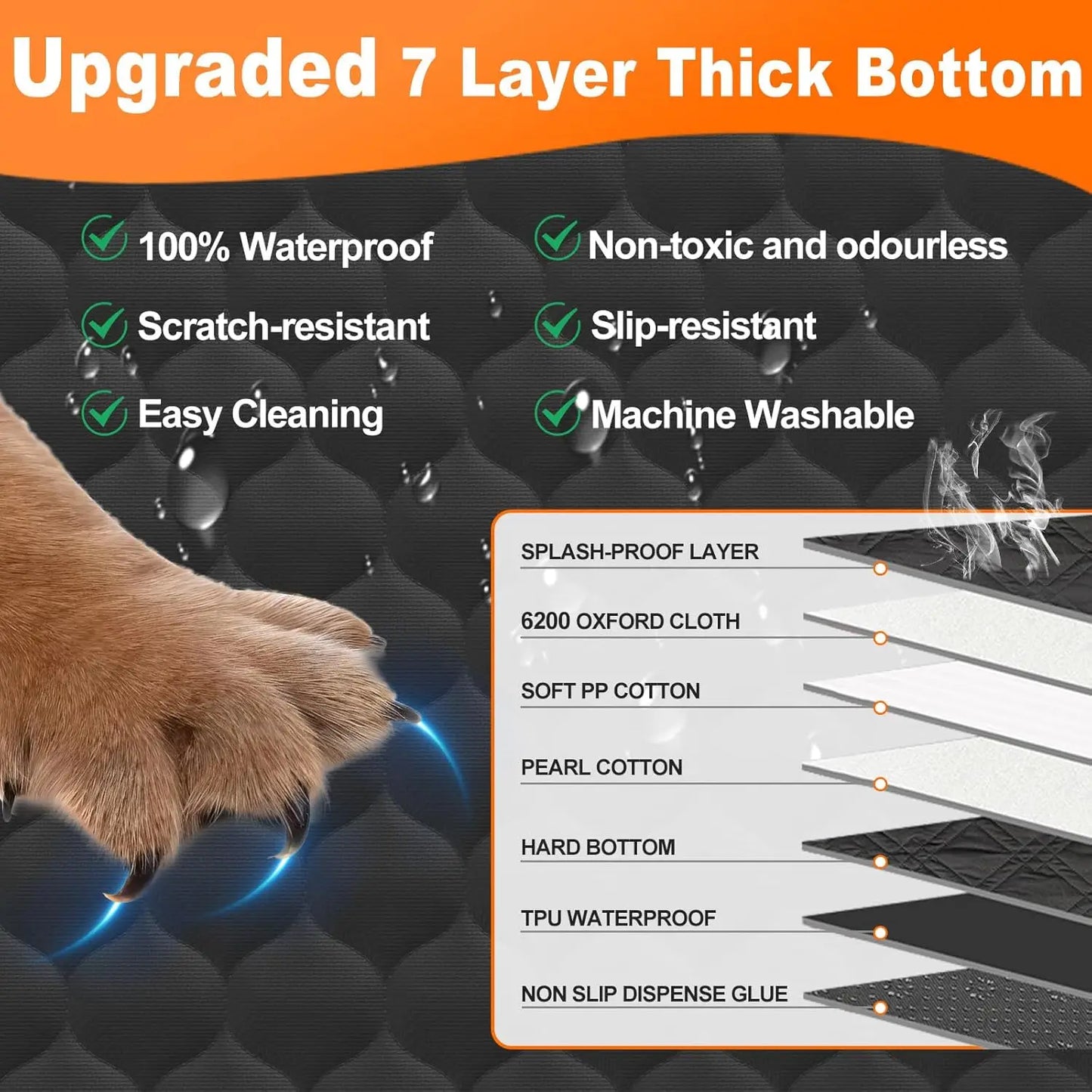 Wedyvko Back Seat Extender Hammock For Dogs Car Cover