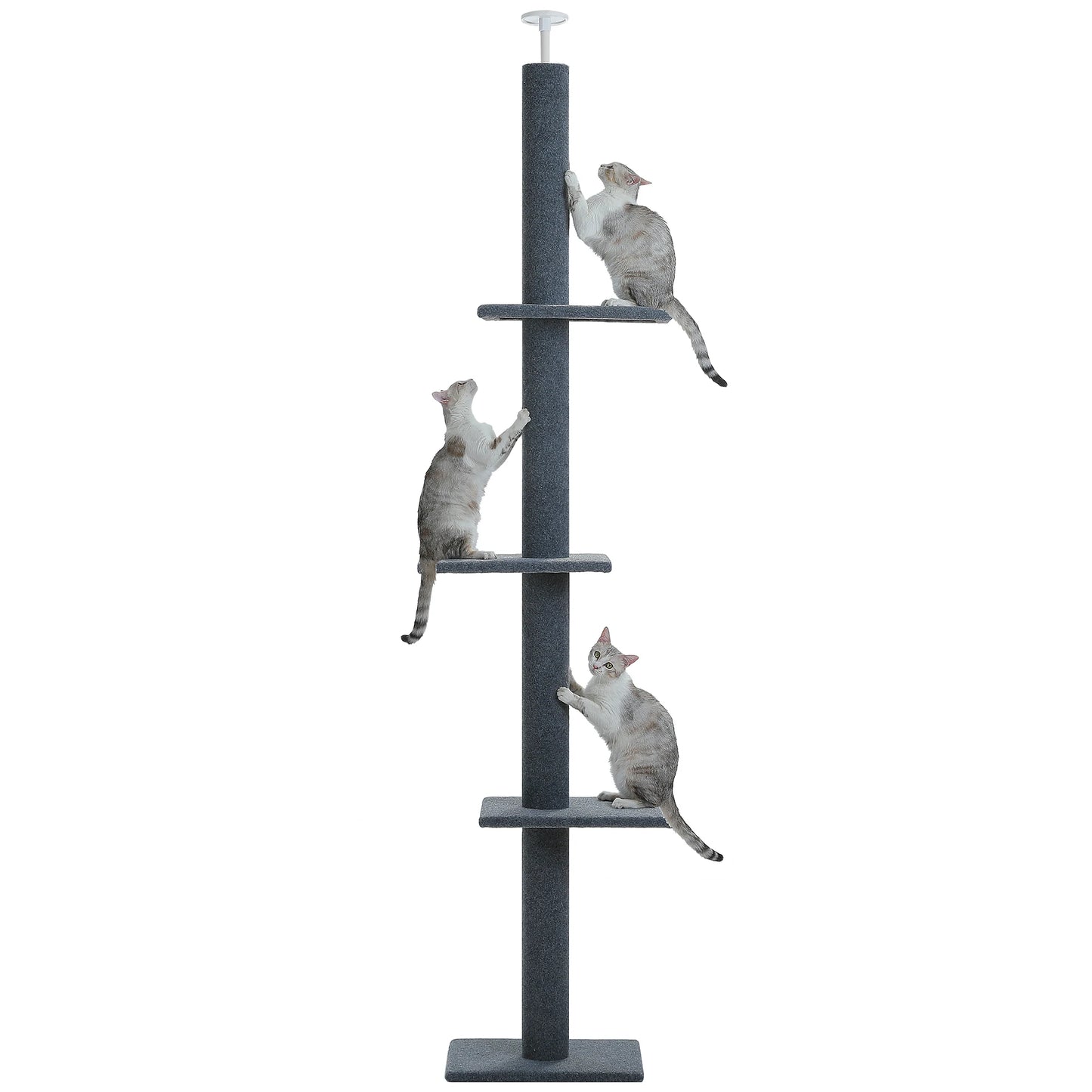 PEQULTICN Adjustable Height Cat Tree Floor to Ceiling Tower with Scratching Posts