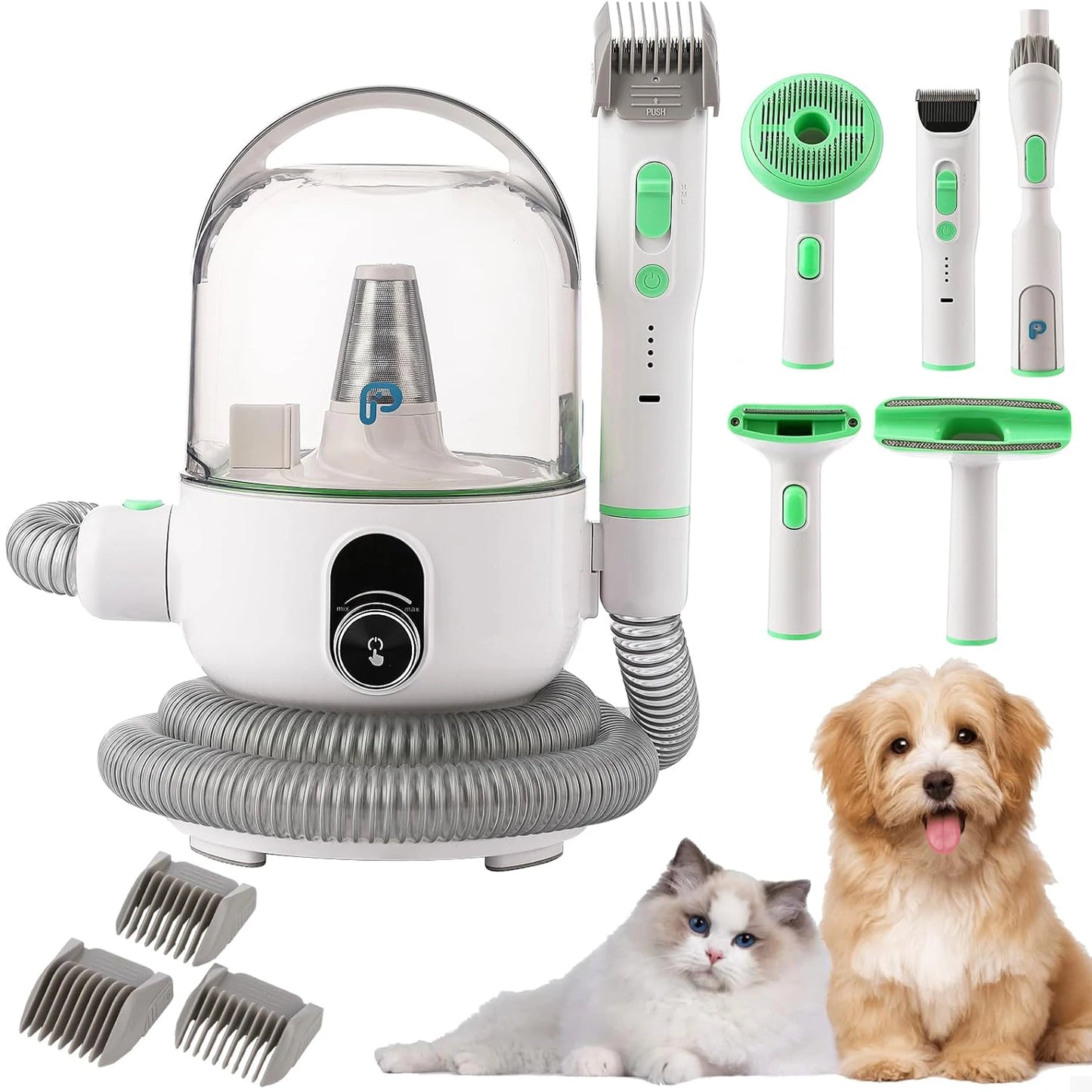 HiMISS Pet Grooming Kit With Quiet Vacuum And 5 Tools