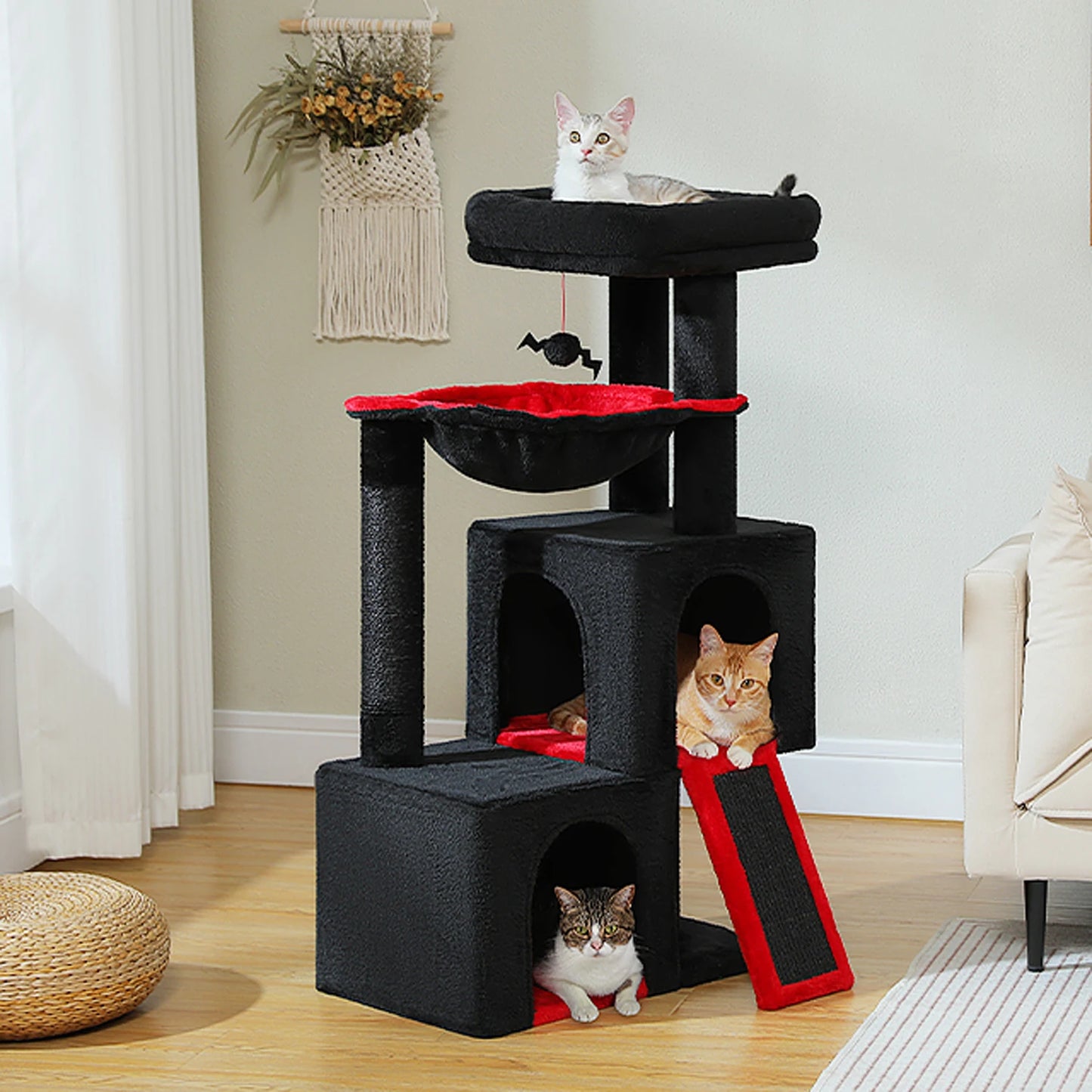PAWZ Road Large Cat Tree Tower With Scratching Pad Included