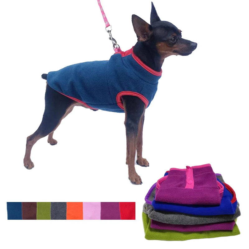 Fleece Dog Clothes For Multiple Breeds Winter Coat Vest