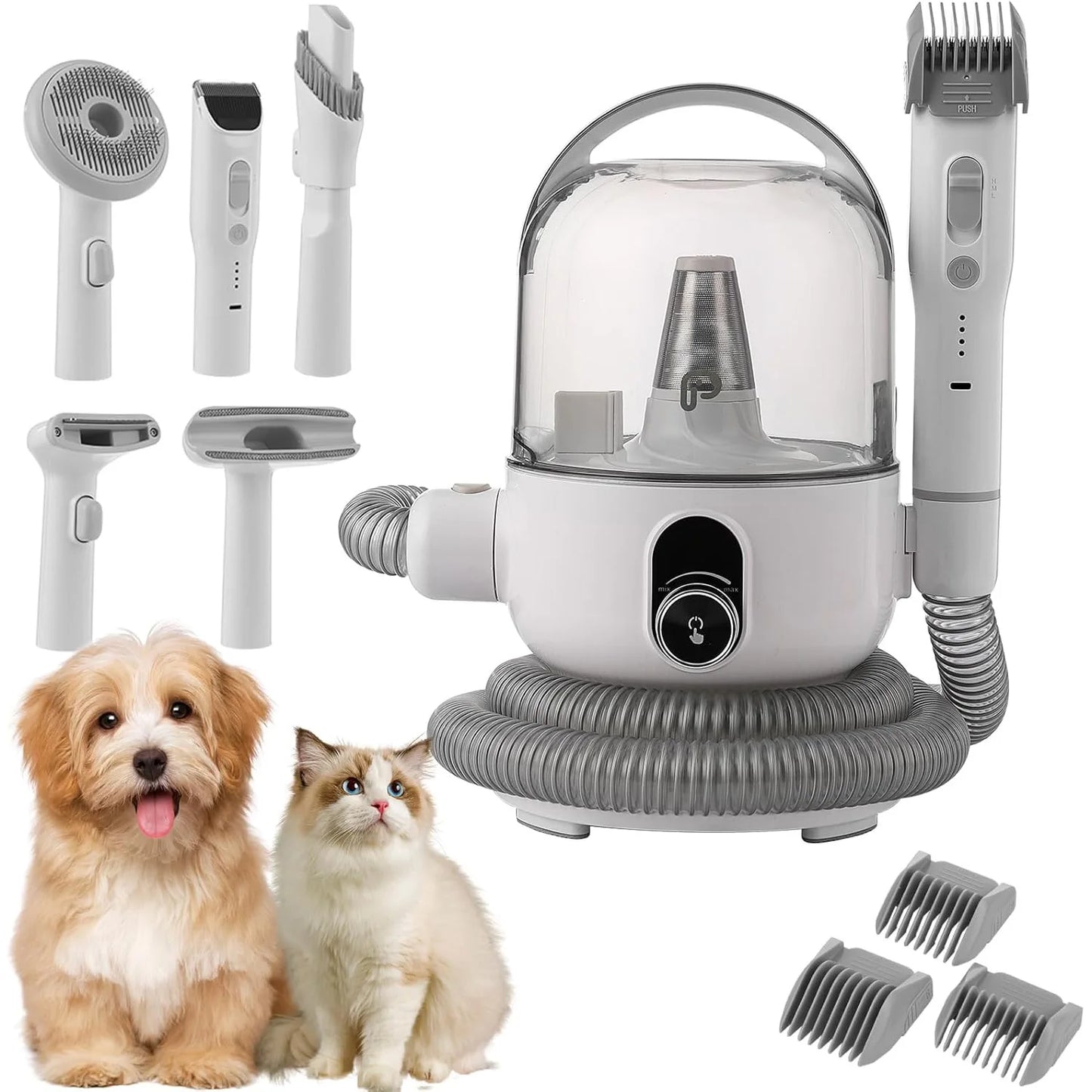 HiMISS Pet Grooming Kit With Quiet Vacuum And 5 Tools