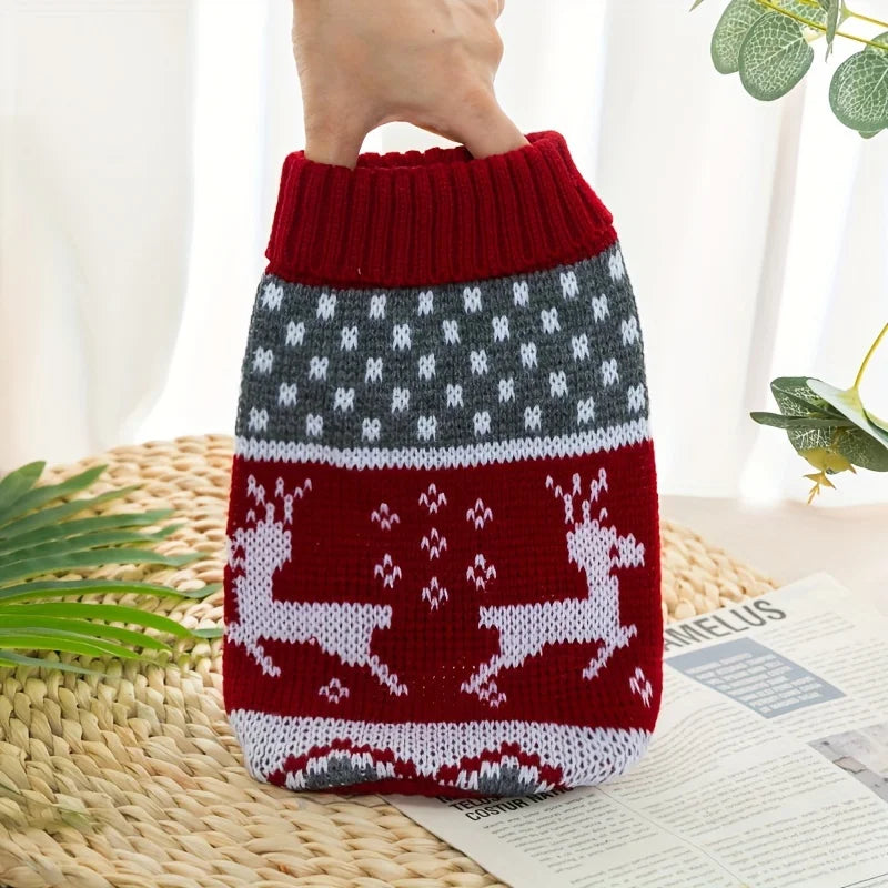 Christmas Style Knitted Wool Pet Sweater for Dogs and Cats