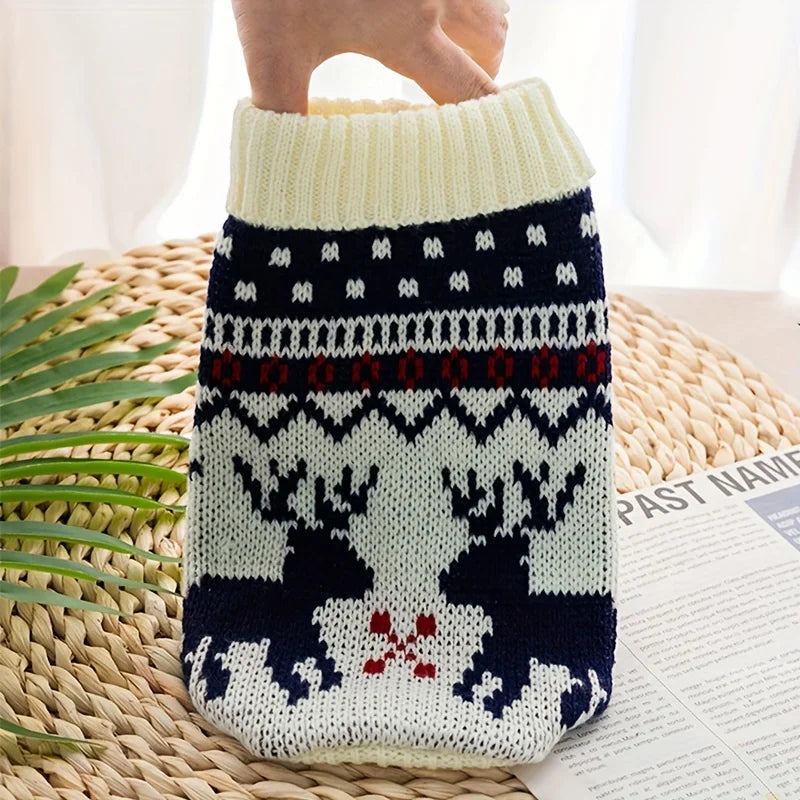 Christmas Style Knitted Wool Pet Sweater for Dogs and Cats