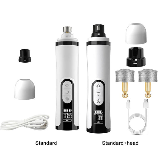 APWIKOGER Electric Pet Nail Grinder Rechargeable Trimmer With 2 Led Lights