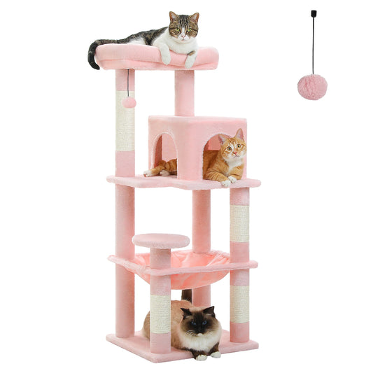 PETEPELACN Cat Tree Indoor Five Level Tower With Metal Frame