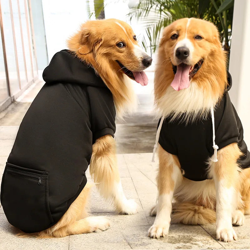 Dog Hoodie For Large Breeds Autumn Winter Thermal Coat