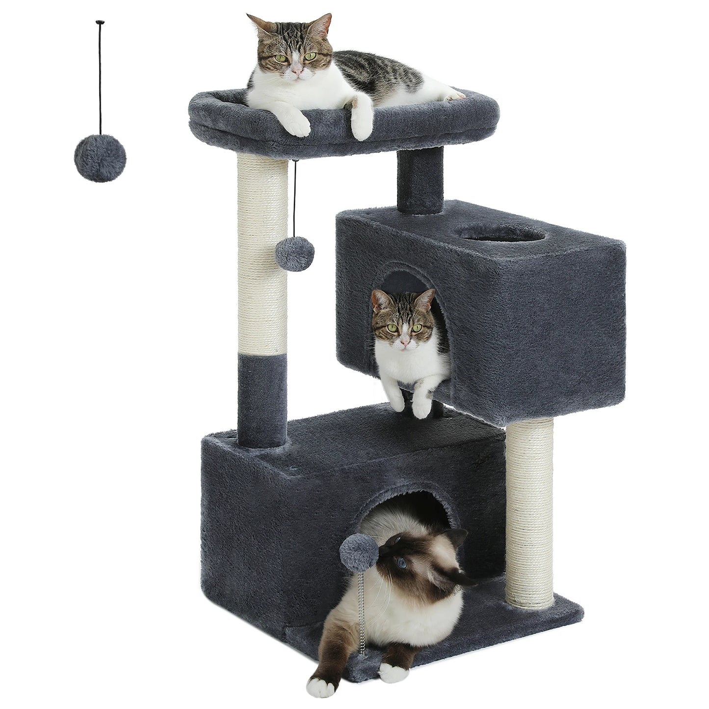 PAWZ Road Multi-Level Cat Tree Tower With Sisal Scratching Posts