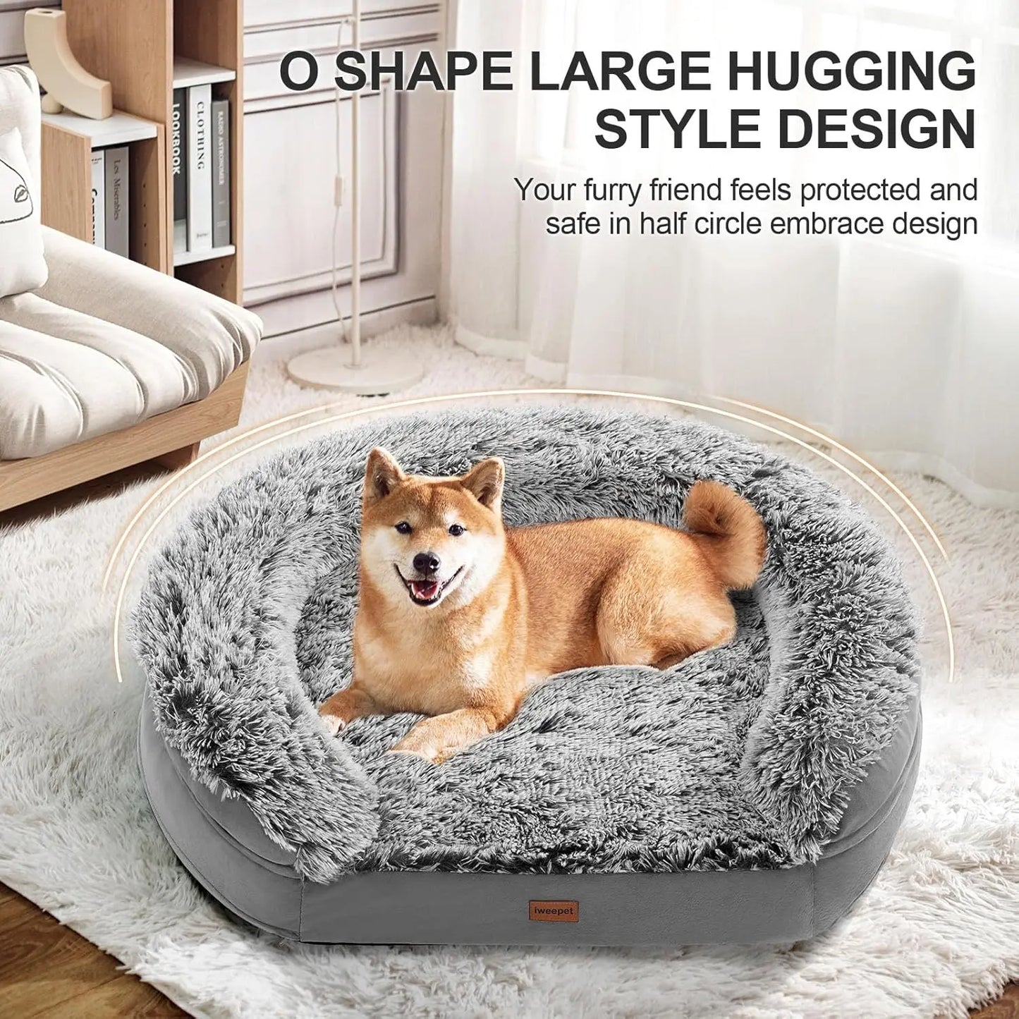 XMSJ Egg Crate Foam Orthopedic Bed For Extra Large Dogs