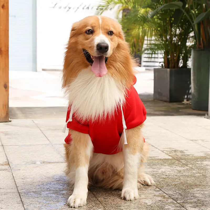 Dog Hoodie For Large Breeds Autumn Winter Thermal Coat