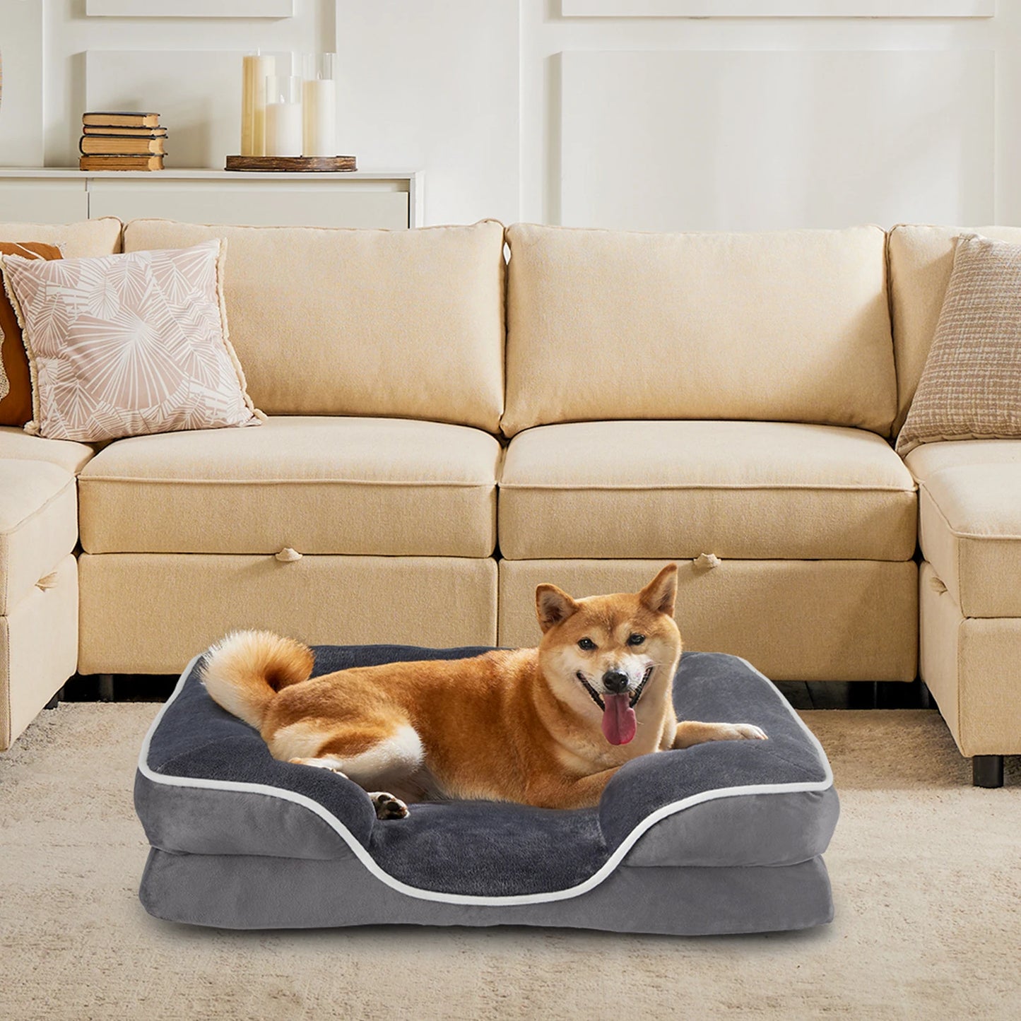JHK Orthopedic Memory Foam Dog Bed For Dogs And Cats