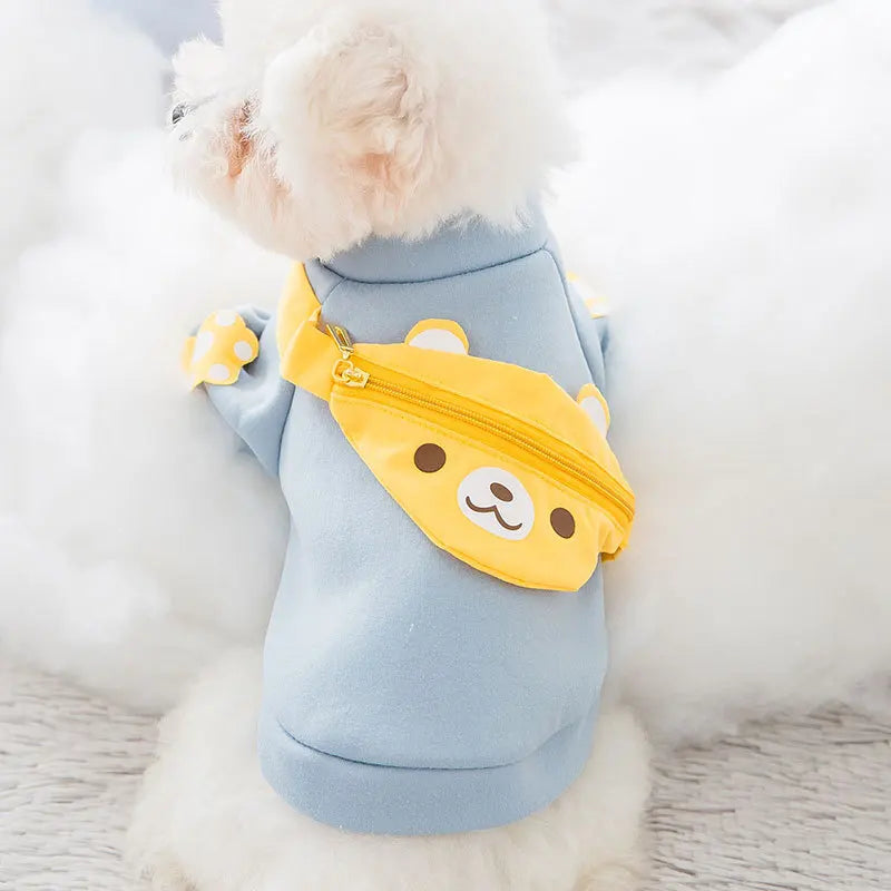 Winter Dog Hoodie Cute Cartoon Coat For Small Dogs