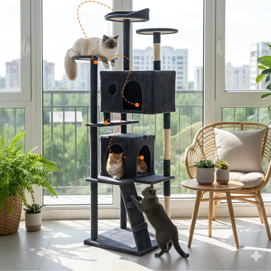 JHK Cat Tree Tower Multi Level Condo Scratching Posts
