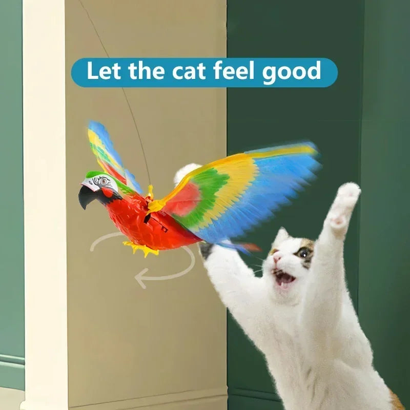Interactive Cat Toy Electric Hanging Bird Teaser Wand