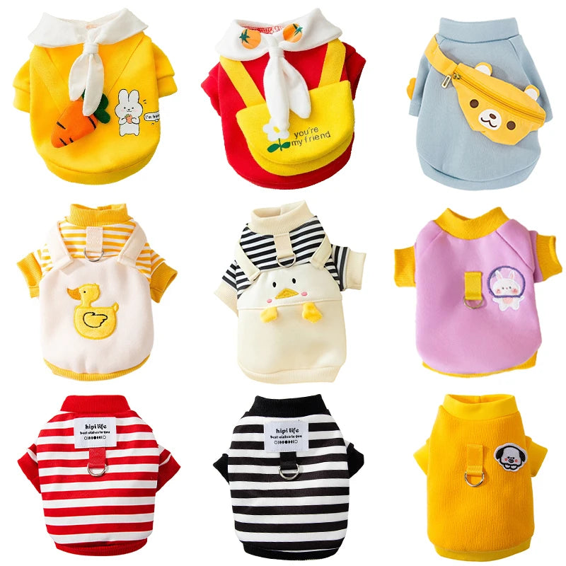 Winter Dog Hoodie Cute Cartoon Coat For Small Dogs
