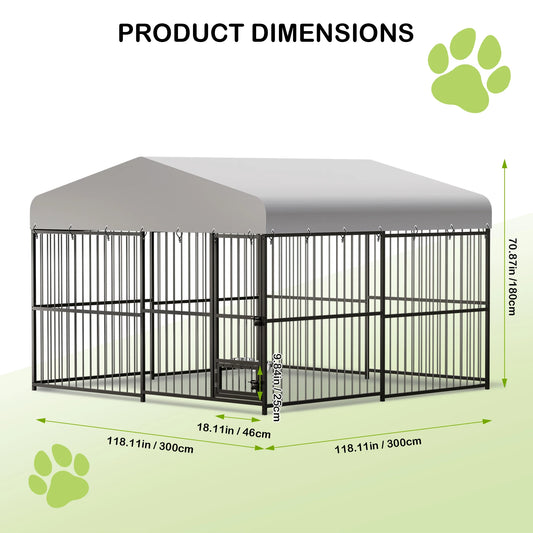 Twister CK Heavy Duty Outdoor Dog Kennel Roof UV Resistant