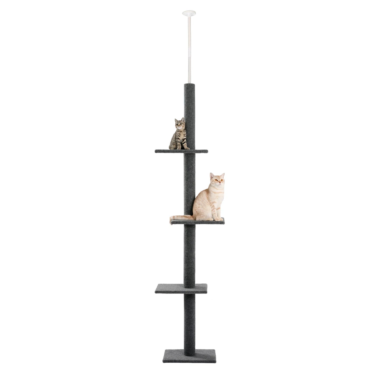 PEQULTICN Adjustable Height Cat Tree Floor to Ceiling Tower with Scratching Posts