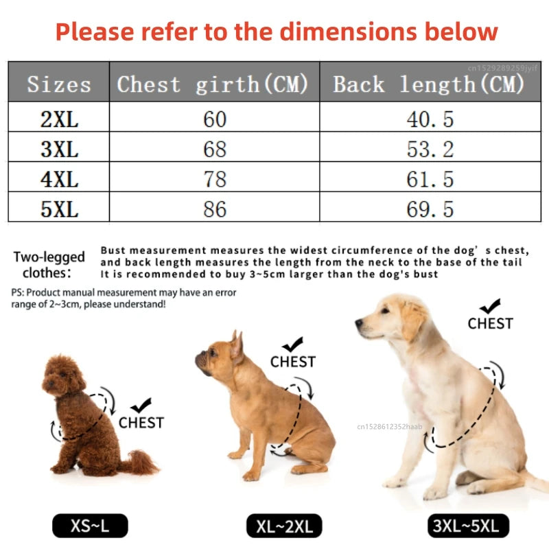 Dog Hoodie For Large Breeds Autumn Winter Thermal Coat