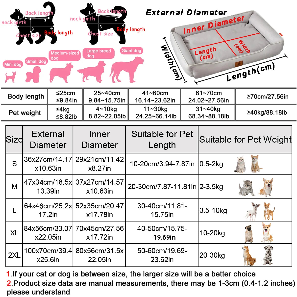 Four Season Square Dog Bed For Large Dogs Waterproof Sofa