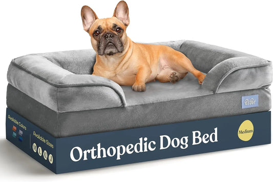 Orthopedic Dog Bed for Medium Dogs Breathable Waterproof Removable Cover