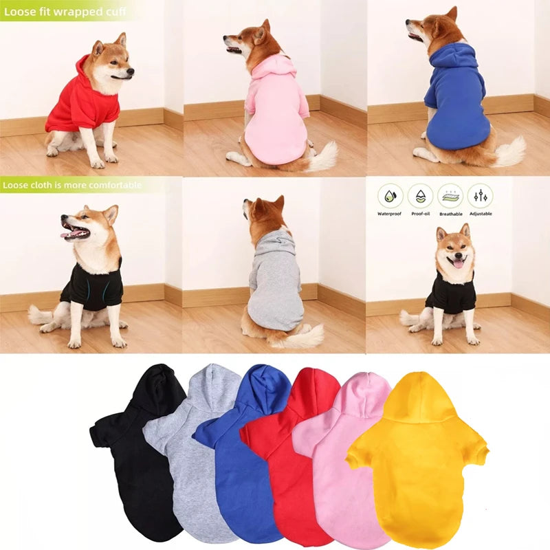 NONECN Winter Dog Hooded Sweatshirt