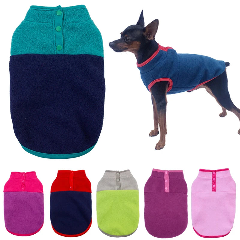 Fleece Dog Clothes For Multiple Breeds Winter Coat Vest