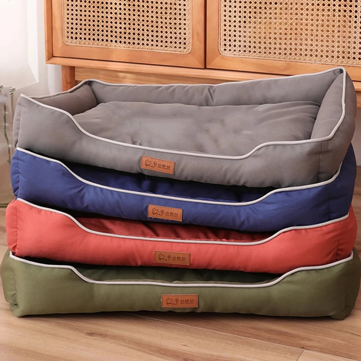 NONECN Four Season Square Dog Bed For Large Dogs Waterproof