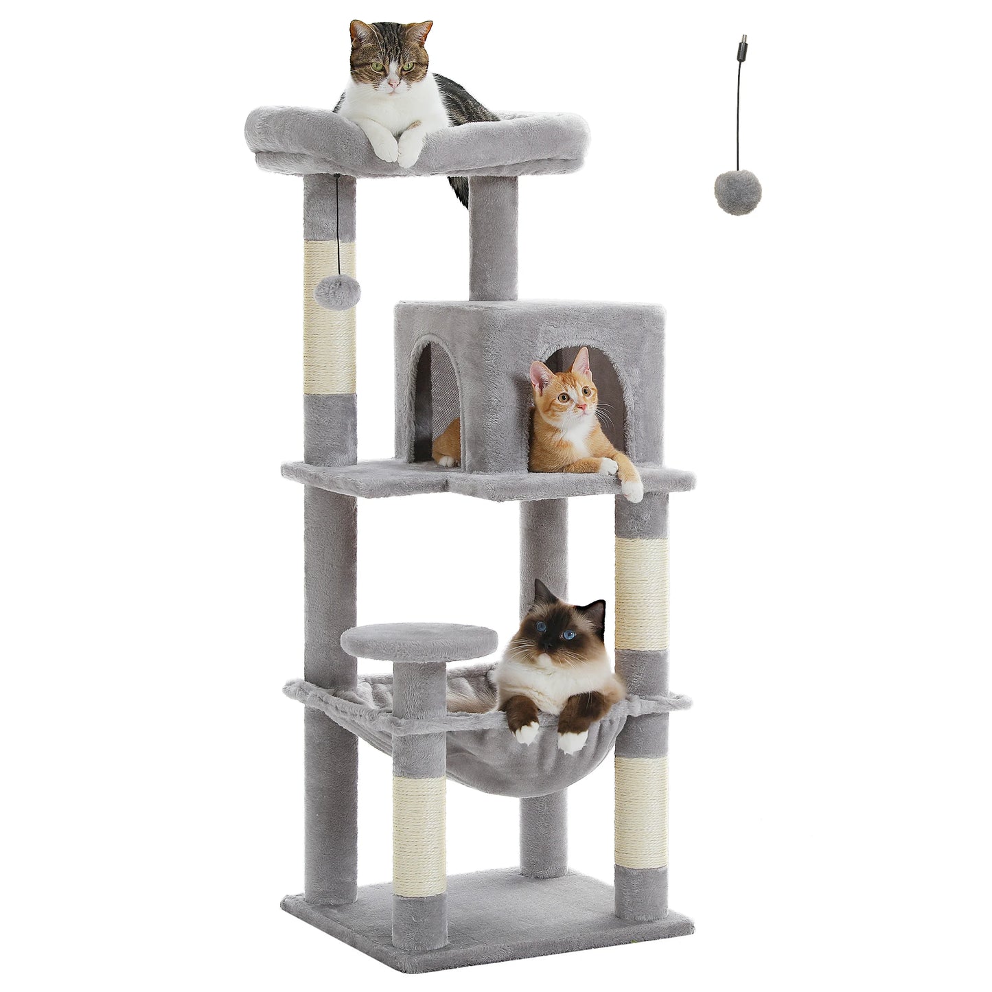PETEPELACN Cat Tree Indoor Five Level Tower With Metal Frame