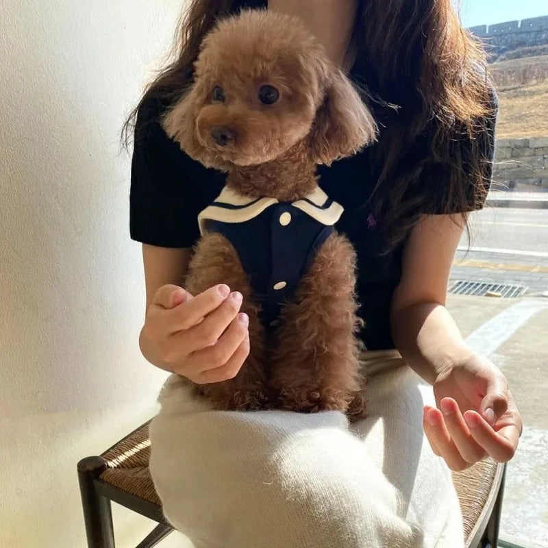 NONECN Cute Dog Vest T Shirt Polo For Everyday Wear