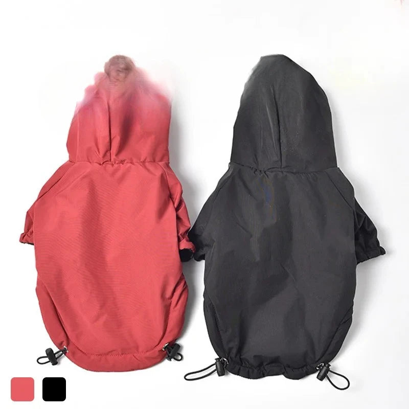 NONECN Waterproof Polyester Hooded Dog Coat Winter Jacket Reflective