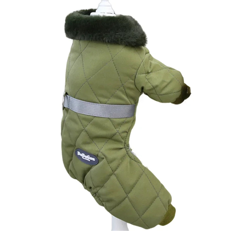 NONECN Thicken Winter Dog Jumpsuit Waterproof Hoodie